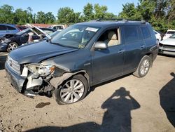 Toyota Highlander salvage cars for sale: 2008 Toyota Highlander Hybrid Limited