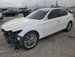 Salvage cars for sale at Sun Valley, CA auction: 2018 Infiniti Q50 Luxe
