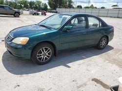 Honda Civic ex salvage cars for sale: 2002 Honda Civic EX