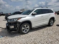 Salvage cars for sale at Temple, TX auction: 2017 Toyota Highlander Limited