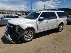 Salvage cars for sale at Colorado Springs, CO auction: 2015 Ford Expedition EL Platinum