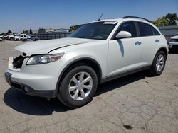Salvage cars for sale from Copart Bakersfield, CA: 2005 Infiniti FX35