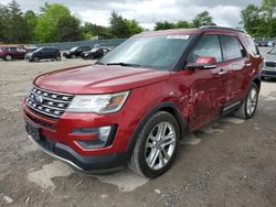Salvage cars for sale from Copart Madisonville, TN: 2016 Ford Explorer Limited