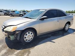 Salvage cars for sale at Fresno, CA auction: 2002 Honda Civic LX