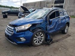 Salvage cars for sale at Fredericksburg, VA auction: 2017 Ford Escape Titanium