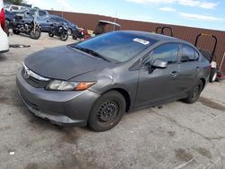 Honda Civic LX salvage cars for sale: 2012 Honda Civic LX