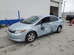 Salvage cars for sale at Farr West, UT auction: 2012 Honda Civic Natural GAS