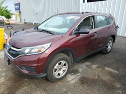 Salvage cars for sale at Mcfarland, WI auction: 2015 Honda CR-V LX