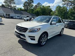 Salvage cars for sale at North Billerica, MA auction: 2012 Mercedes-Benz ML 550 4matic