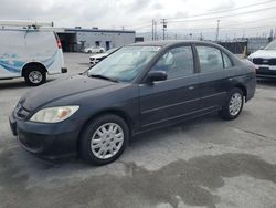 Honda Civic LX salvage cars for sale: 2005 Honda Civic LX