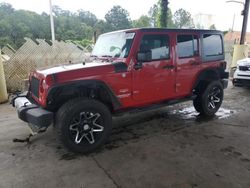 Salvage cars for sale at Gaston, SC auction: 2012 Jeep Wrangler Unlimited Sahara