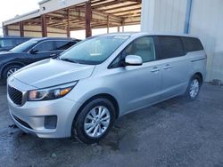 Salvage cars for sale at Riverview, FL auction: 2017 KIA Sedona LX