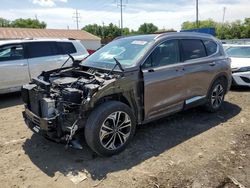 Salvage cars for sale at Columbus, OH auction: 2019 Hyundai Santa FE Limited