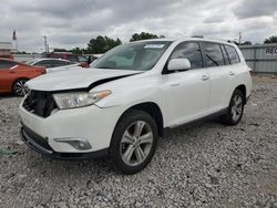 Toyota Highlander Limited salvage cars for sale: 2013 Toyota Highlander Limited