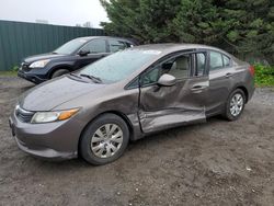 Salvage cars for sale from Copart Finksburg, MD: 2012 Honda Civic LX