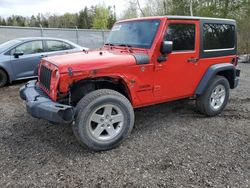 Salvage cars for sale from Copart Bowmanville, ON: 2016 Jeep Wrangler Sport