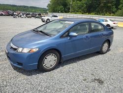 Salvage cars for sale from Copart Concord, NC: 2009 Honda Civic Hybrid