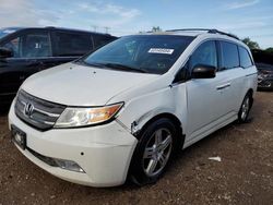 Salvage cars for sale at Elgin, IL auction: 2012 Honda Odyssey Touring