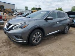 Salvage cars for sale from Copart Elgin, IL: 2018 Nissan Murano S