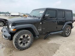 Salvage cars for sale at Houston, TX auction: 2018 Jeep Wrangler Unlimited Sahara