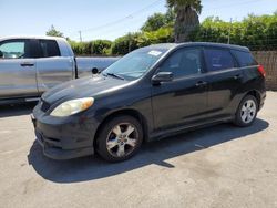 Salvage cars for sale from Copart San Martin, CA: 2003 Toyota Corolla Matrix XR