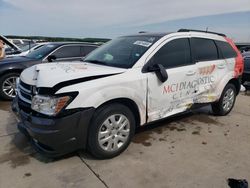 Salvage cars for sale at Grand Prairie, TX auction: 2020 Dodge Journey SE