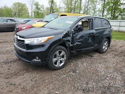 Salvage cars for sale at Central Square, NY auction: 2015 Toyota Highlander Limited