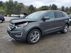 Salvage cars for sale at Mendon, MA auction: 2015 Ford Edge Titanium