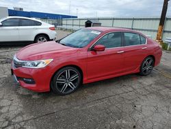 Salvage cars for sale at Woodhaven, MI auction: 2017 Honda Accord Sport Special Edition