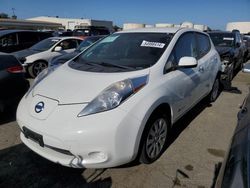 Salvage cars for sale at Martinez, CA auction: 2015 Nissan Leaf S
