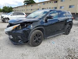 Salvage cars for sale at Opa Locka, FL auction: 2018 Toyota Highlander LE