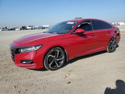 Honda Accord Sport salvage cars for sale: 2018 Honda Accord Sport