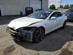 Salvage cars for sale at Woodburn, OR auction: 2013 Tesla Model S