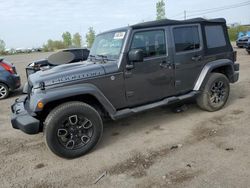 Salvage cars for sale from Copart Montreal Est, QC: 2017 Jeep Wrangler Unlimited Sahara