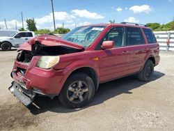 Salvage cars for sale at Miami, FL auction: 2006 Honda Pilot EX