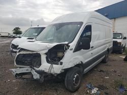 Salvage cars for sale from Copart Woodhaven, MI: 2018 Ford Transit T-250