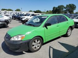 Salvage cars for sale at Sacramento, CA auction: 2004 Toyota Corolla CE