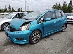Salvage cars for sale at Rancho Cucamonga, CA auction: 2012 Honda FIT Sport
