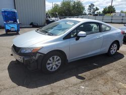 Honda Civic salvage cars for sale: 2012 Honda Civic LX