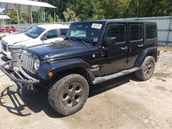 Salvage cars for sale at Savannah, GA auction: 2016 Jeep Wrangler Unlimited Sahara