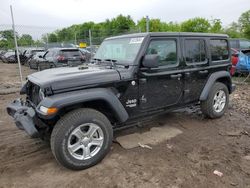 Salvage cars for sale at Chalfont, PA auction: 2020 Jeep Wrangler Unlimited Sport