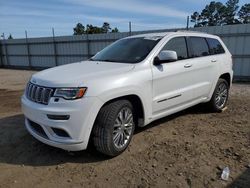Jeep Grand Cherokee salvage cars for sale: 2017 Jeep Grand Cherokee Summit