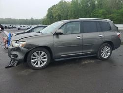 Salvage cars for sale from Copart Glassboro, NJ: 2009 Toyota Highlander Hybrid Limited