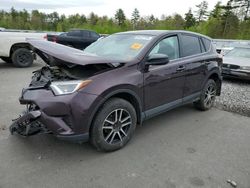 Salvage cars for sale at Windham, ME auction: 2018 Toyota Rav4 LE