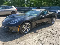 Salvage cars for sale at Candia, NH auction: 2014 Chevrolet Corvette Stingray 2LT