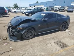 Salvage cars for sale at Woodhaven, MI auction: 2019 Ford Mustang GT