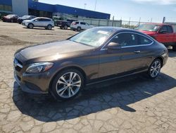 Salvage cars for sale from Copart Woodhaven, MI: 2017 Mercedes-Benz C 300 4matic
