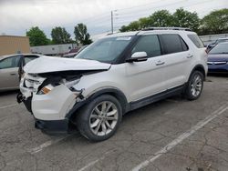 Salvage cars for sale at Moraine, OH auction: 2014 Ford Explorer Limited