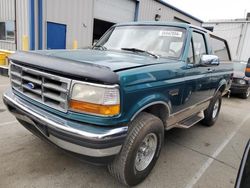 Salvage cars for sale from Copart Vallejo, CA: 1996 Ford Bronco U100