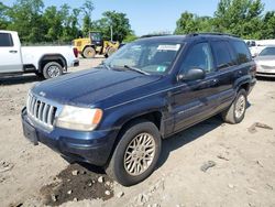 Jeep salvage cars for sale: 2004 Jeep Grand Cherokee Limited
